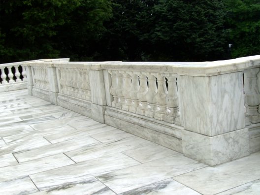 A wall on the edge of the Tomb of the Unknown Soldier in Washington DC.